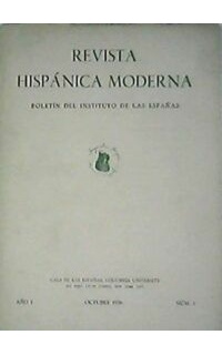 REVISTA HISPÁNICA MODERNA, Año I, nº1. Boletín del Instituto de las Españas.- Dirigida por Federico de Onís.