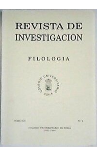 REVISTA DE INVESTIGACIÓN.- Serie Filología. Tomo XII, nº1.
