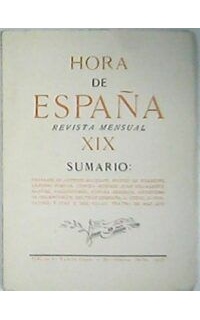 HORA DE ESPAÑA, nºXIX. Revista mensual.-