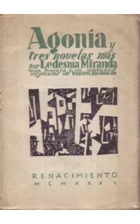 Agonía y tres novelas más. Cubierta de MR.