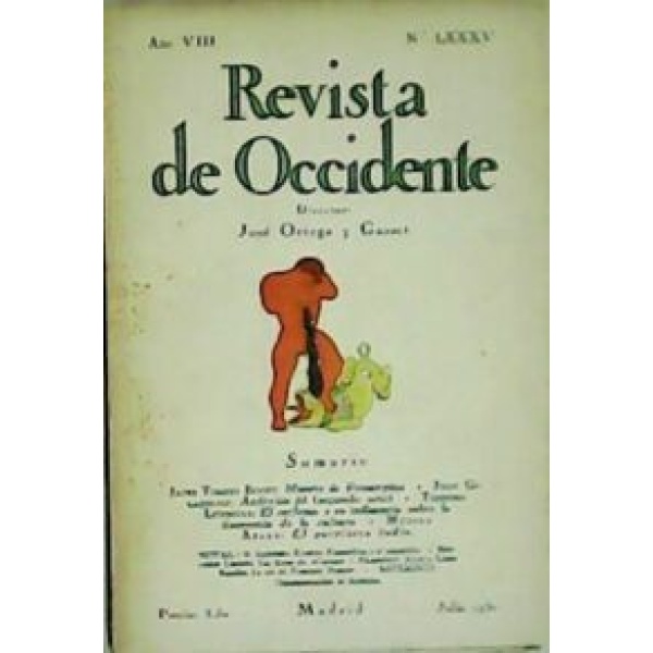 REVISTA DE OCCIDENTE, nº LXXXV. AñoVIII.-