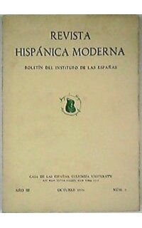 REVISTA HISPÁNICA MODERNA, Año III, nº1. Boletín del Instituto de las Españas.-