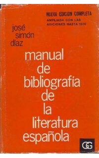 Manual de bibliografía de la literatura española.