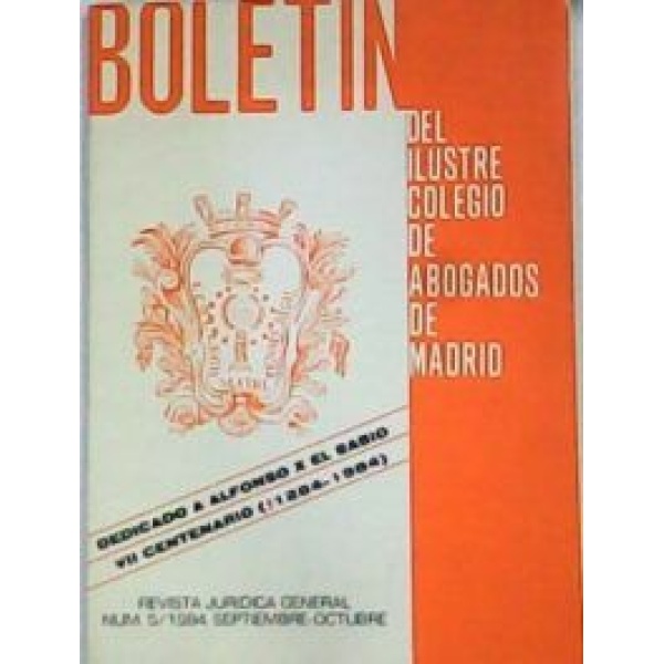 Boletín del Ilustre Colegio de Abogados de Madrid. Nº 5.