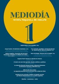 Mediodía. Revista hispánica de rescate: literatura y crítica.- Nº1