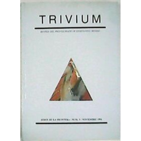 TRIVIUM, nº3.- Revista del profesorado de enseñanzas medias (Anuario de Estudios Humanísticos).