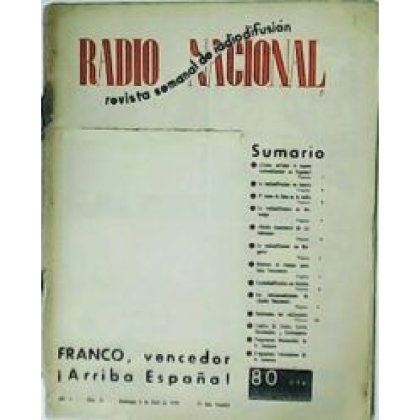 RADIO NACIONAL. Año II. Nº 21. III Año Triunfal.