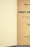 Choix de Poèmes avec une préface d'Albert Heumann et une bibliographie